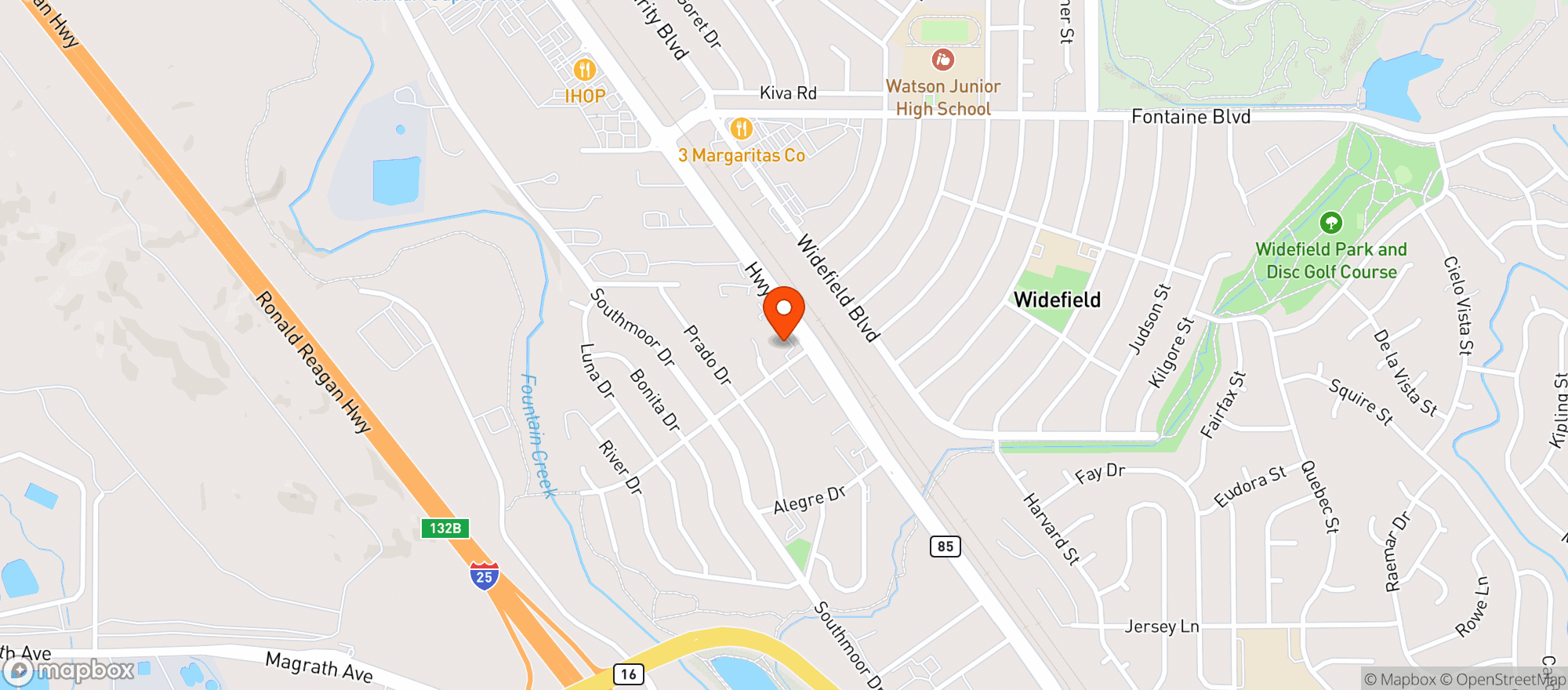 Map showing Fountain Valley Discount