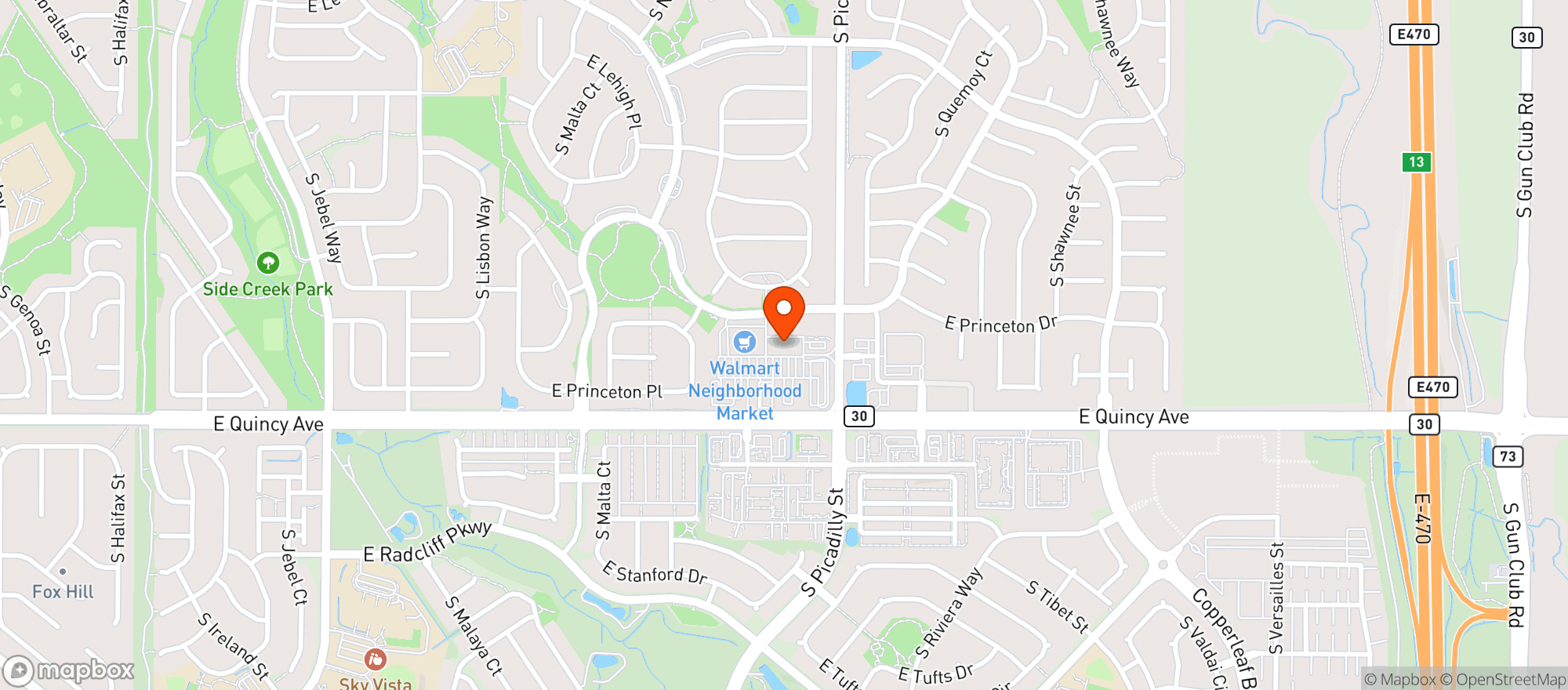 Map showing Tall Grass Liquors