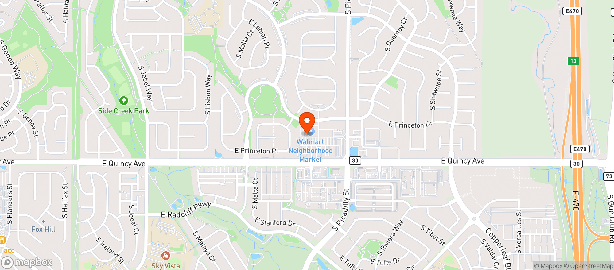 Map showing Walmart 3740