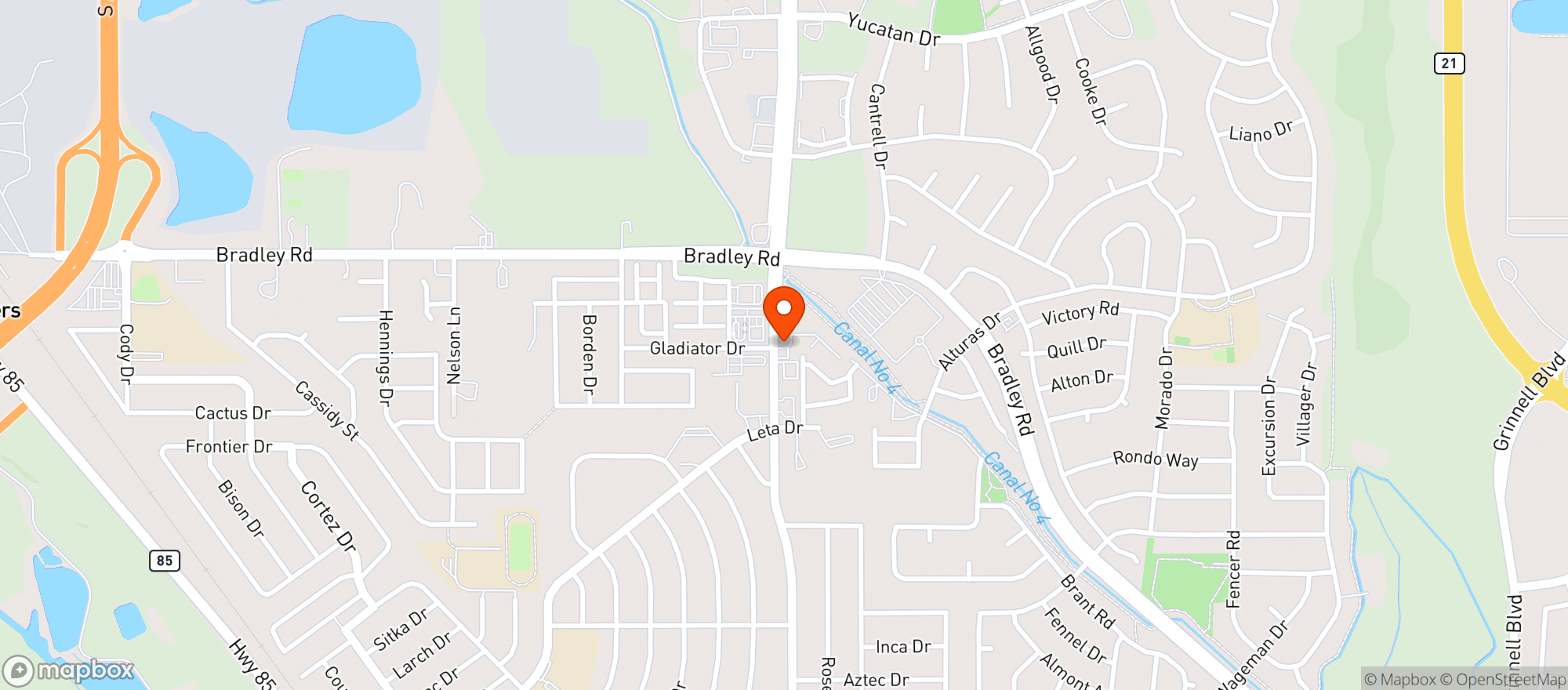 Map showing R & R Liquor