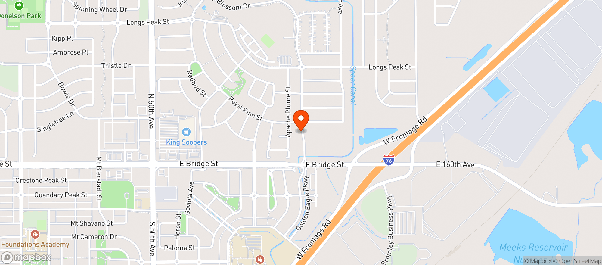 Map showing King Soopers #136