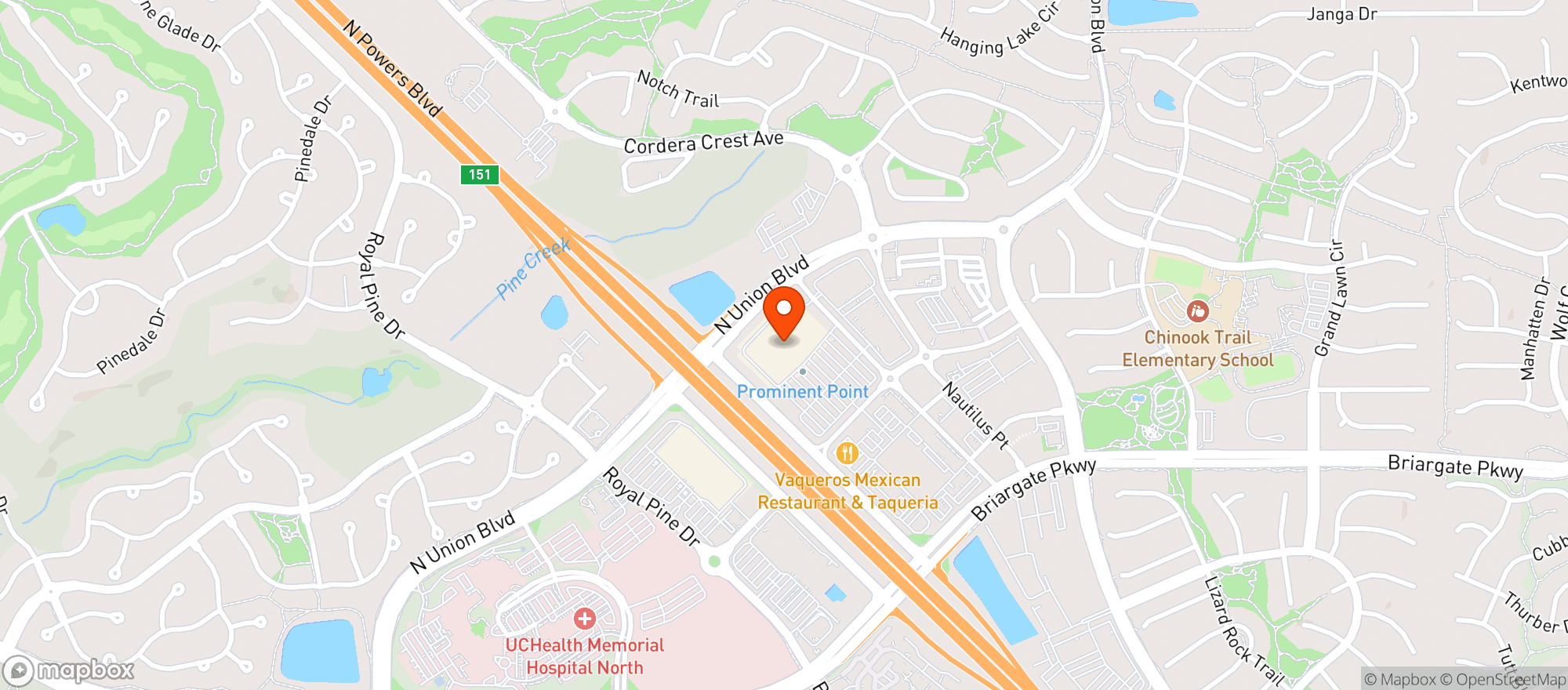 Map showing Target - Colorado Springs NE