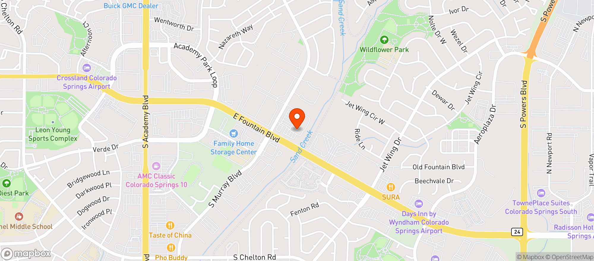 Map showing Sandcreek Liquor