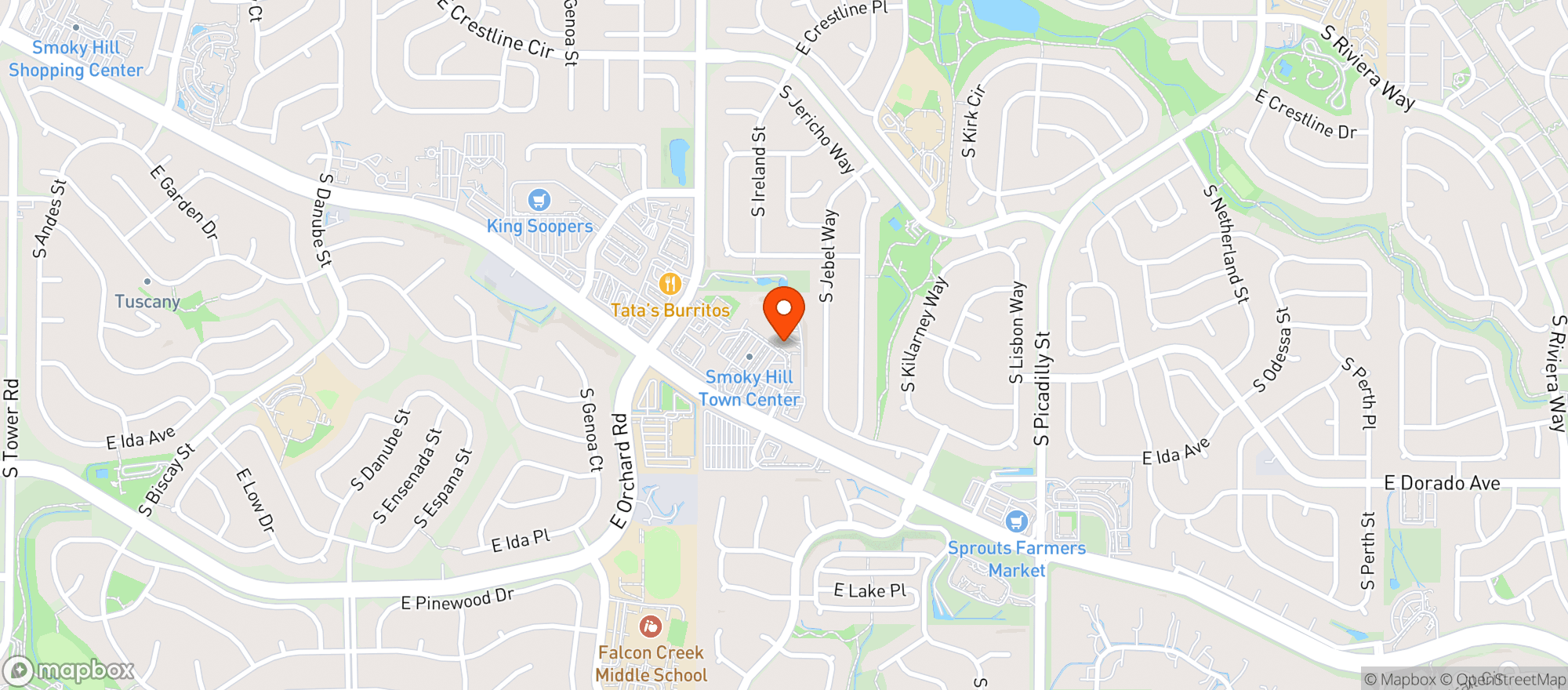 Map showing SADDLE ROCKS WINE & LIQUOR