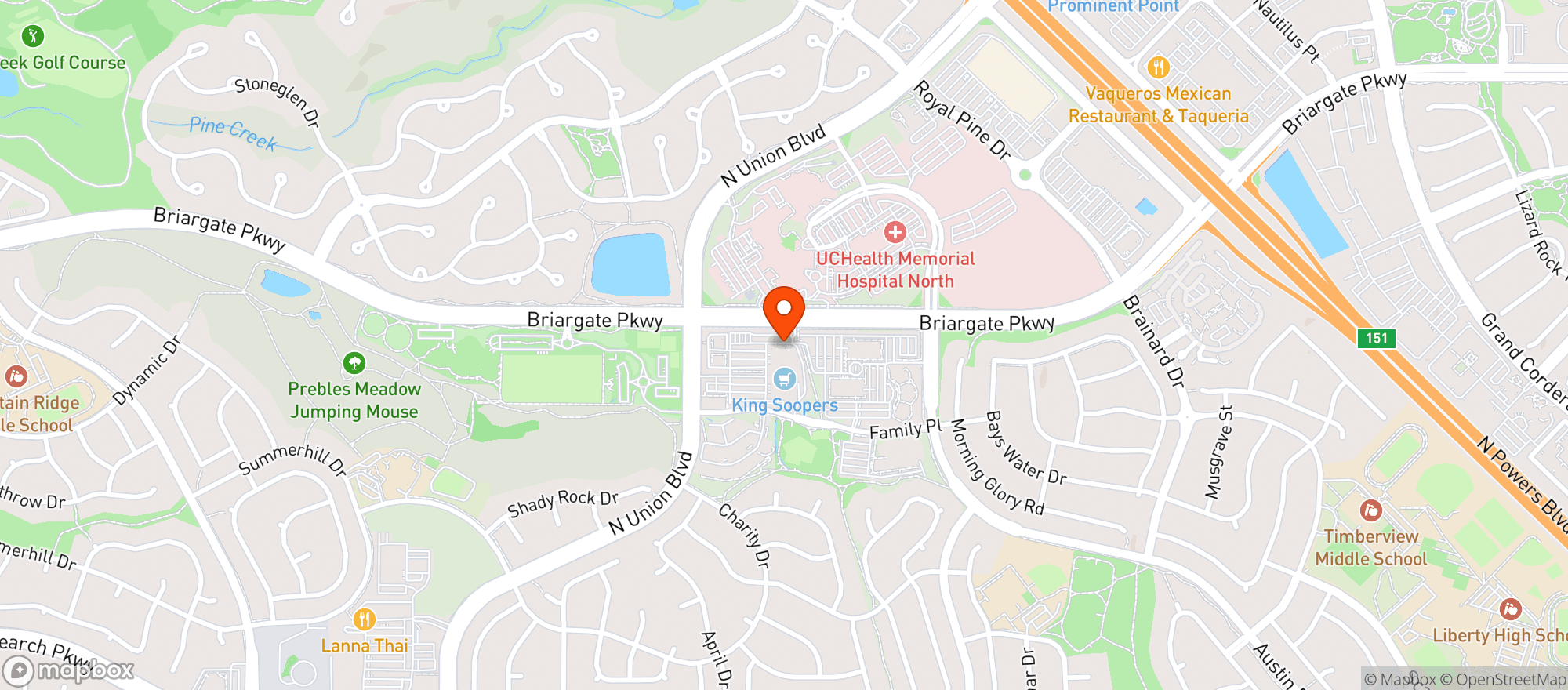 Map showing Pine Creek Wine & Spirits