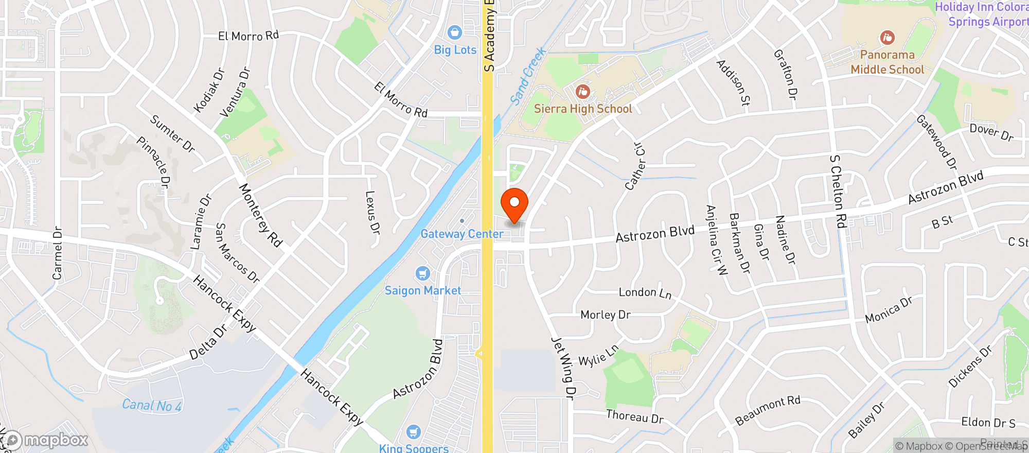 Map showing Magnolia Road - Co Springs