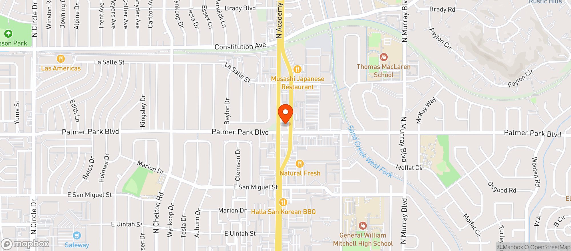Map showing Liquor City