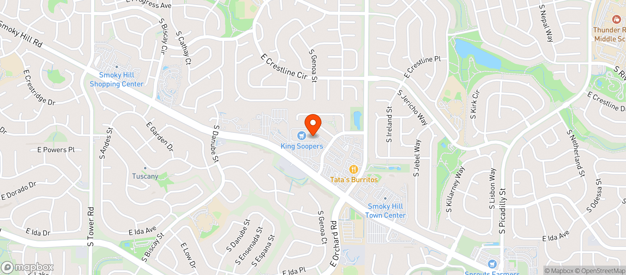 Map showing Smoky Hill Village Liq