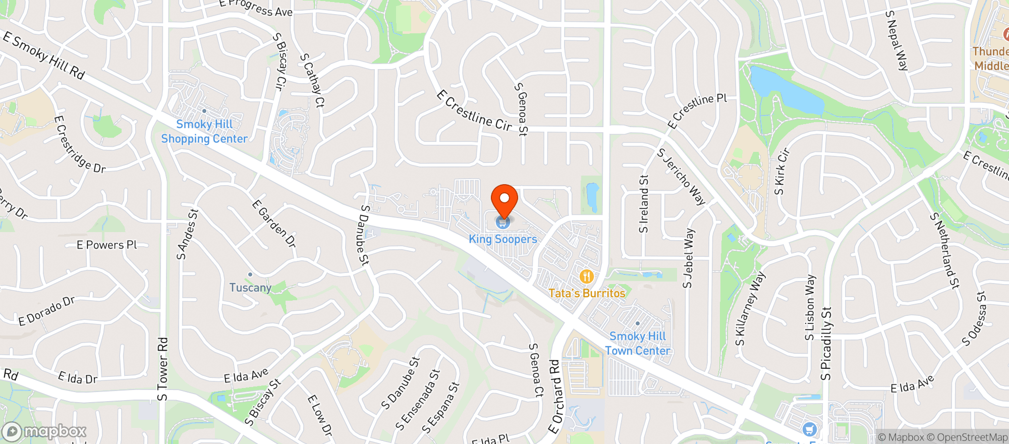 Map showing Kroger King Soopers