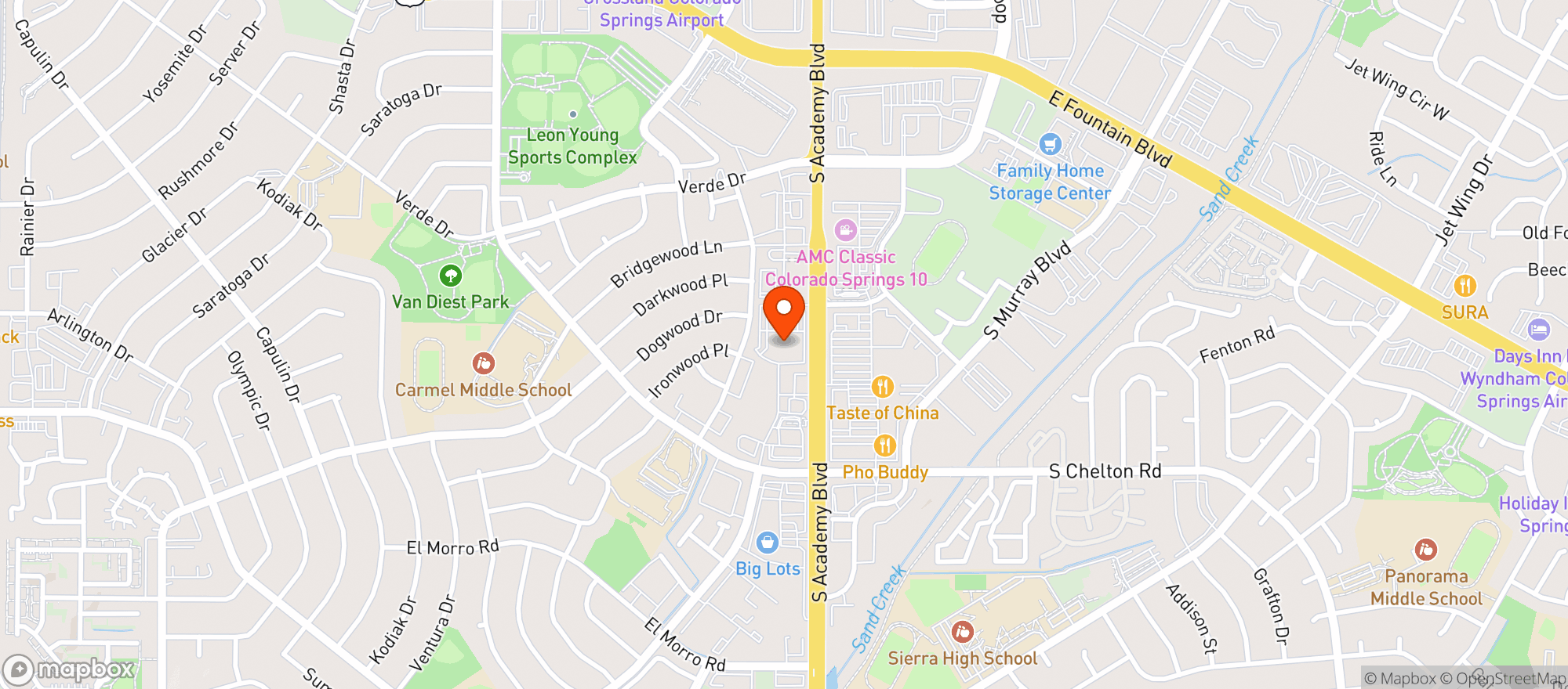 Map showing Walmart 3082