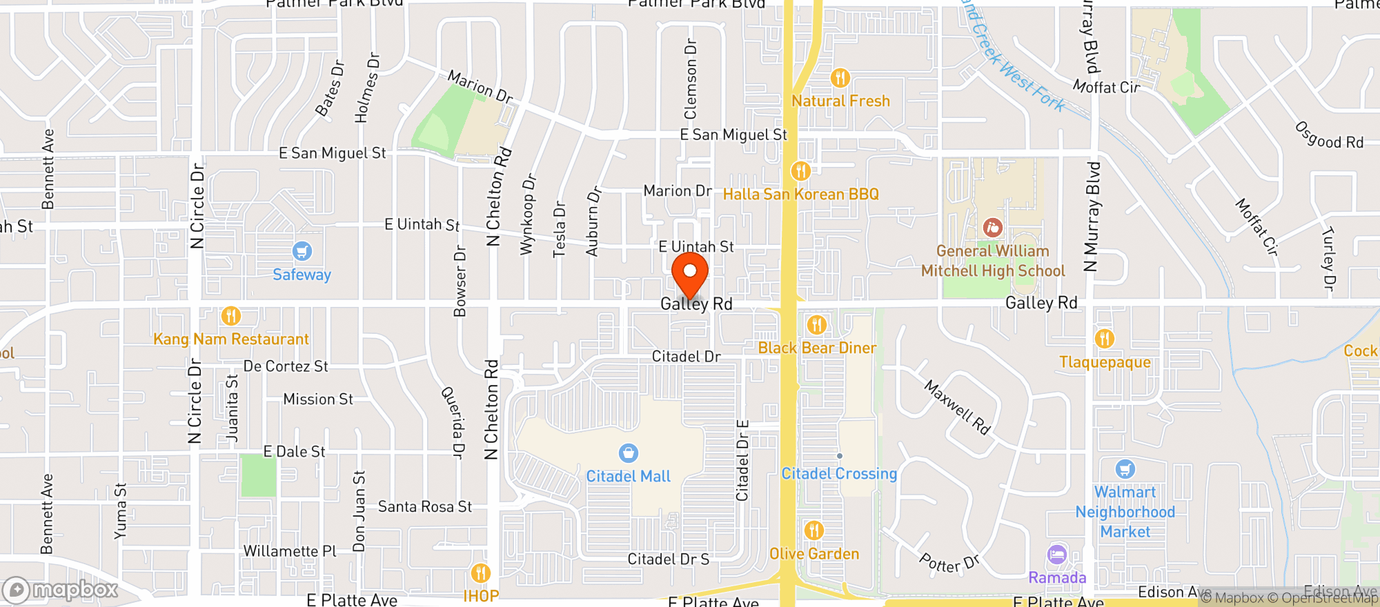 Map showing Green Farms Med