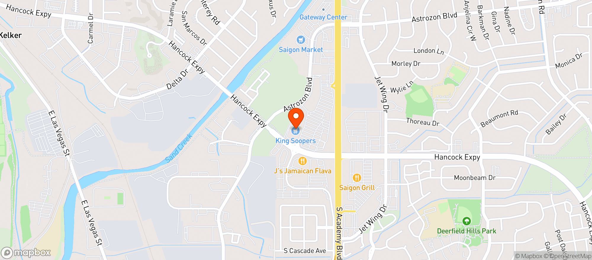 Map showing Kroger King Soopers