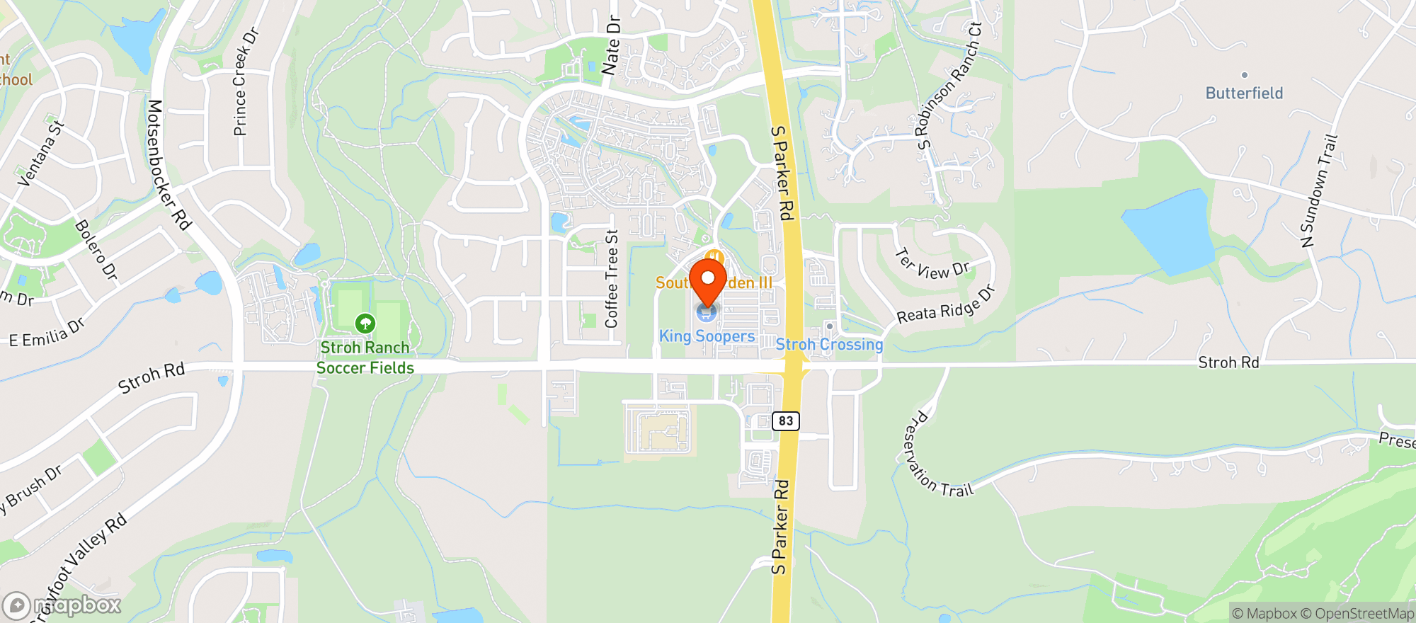 Map showing Kroger King Soopers
