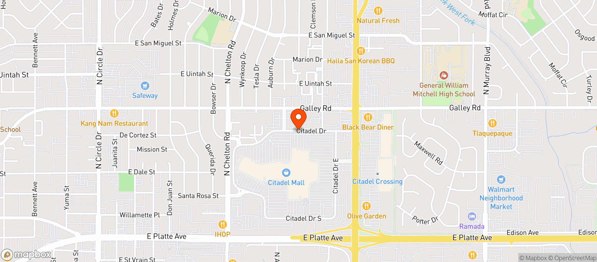 Map showing Antique Billiard Museum
