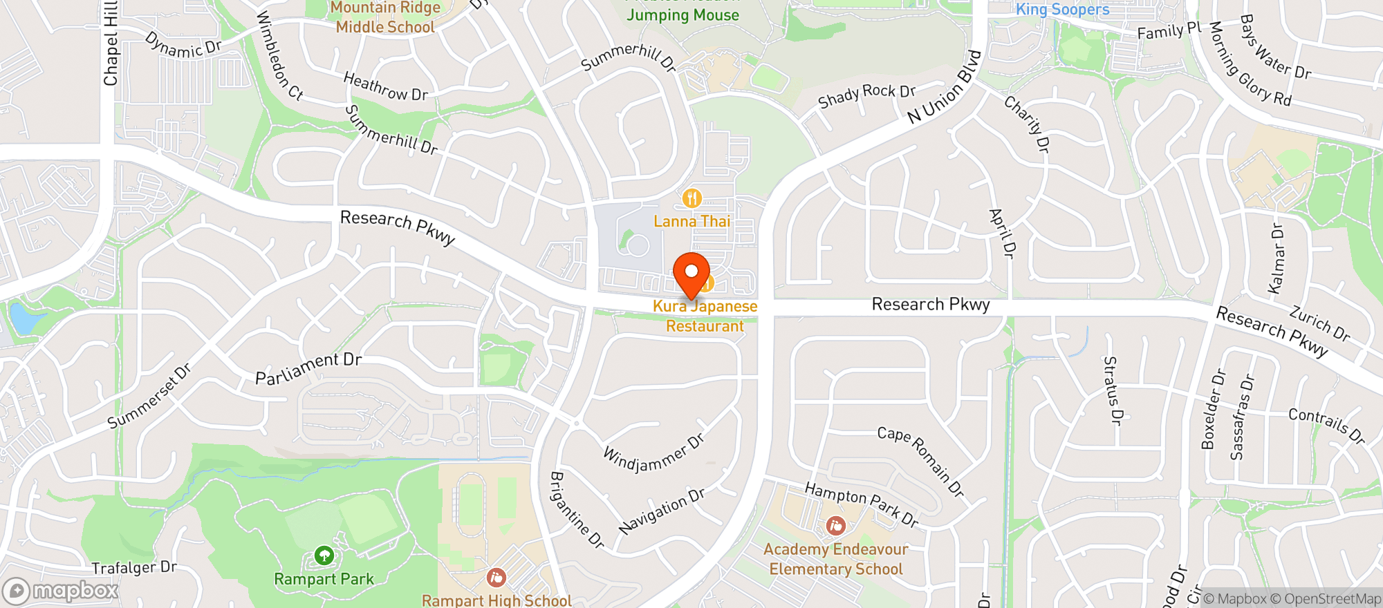 Map showing Payless Wine & Spirits