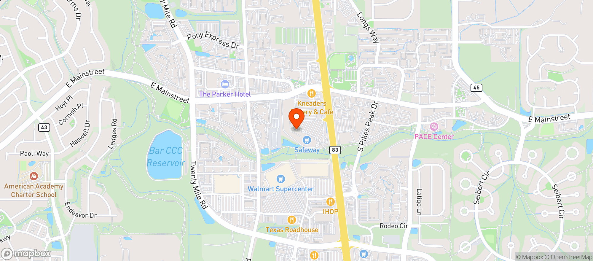 Map showing Gnc