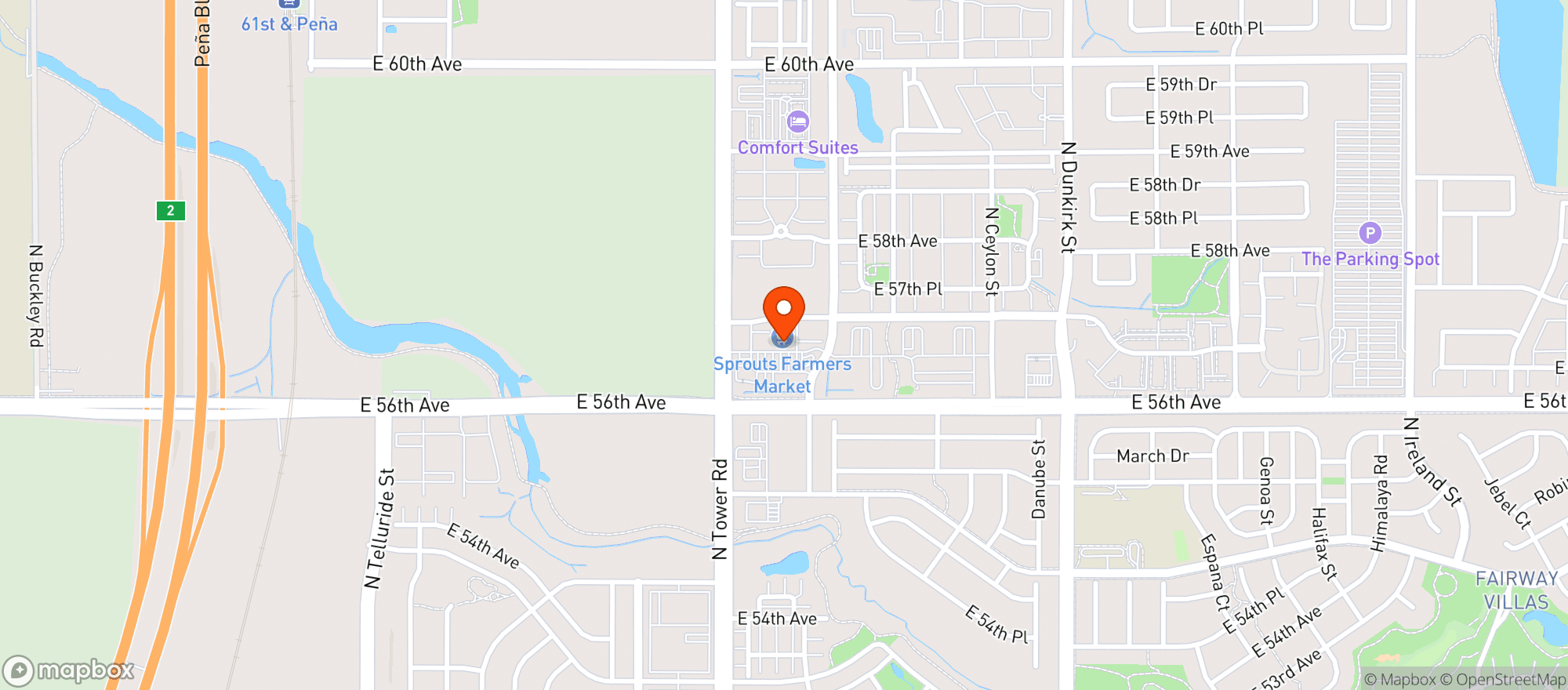 Map showing Sprouts Farmers Market