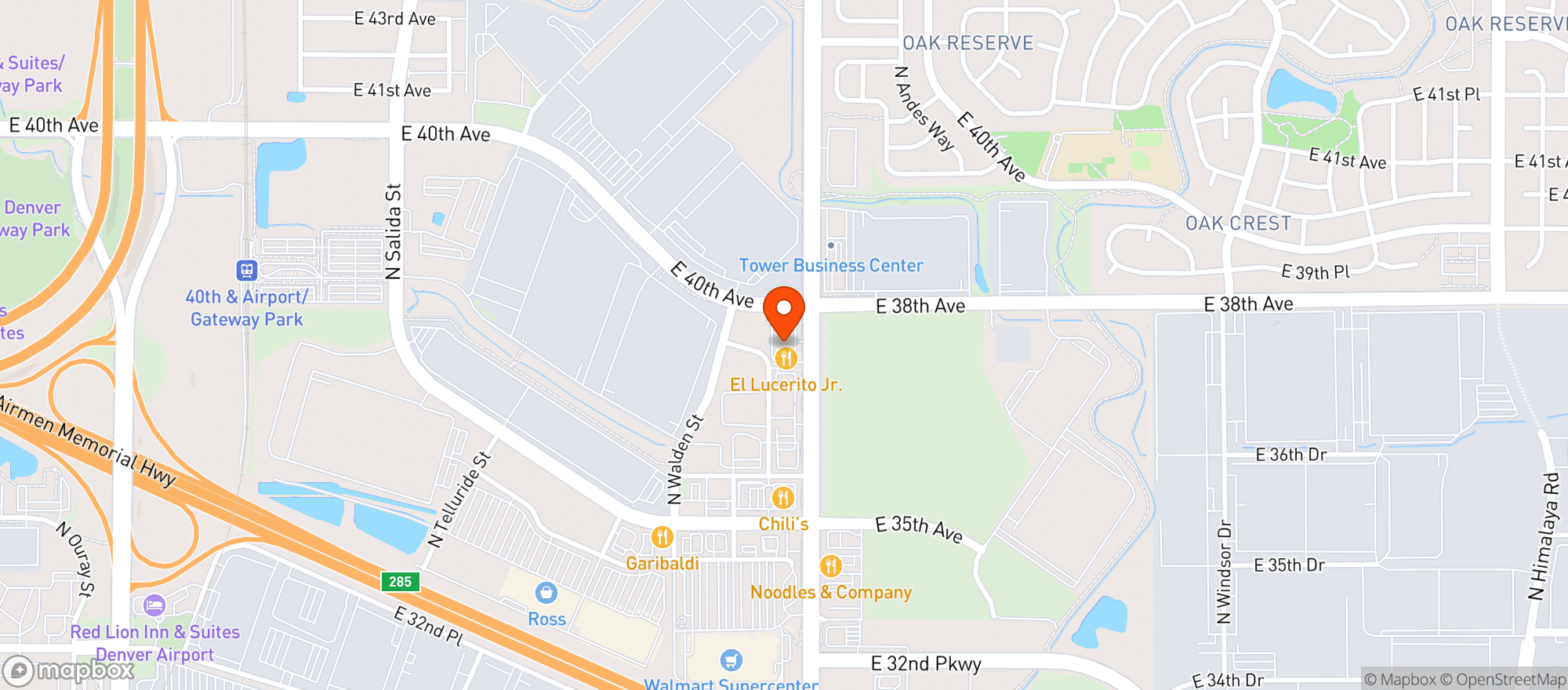 Map showing Gateway Liquor