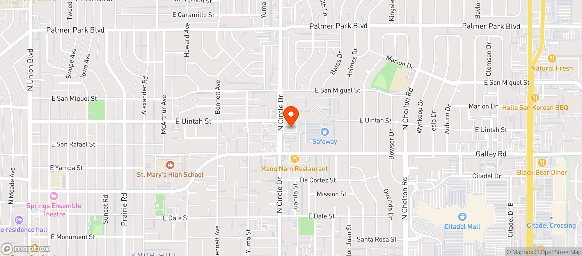 Map showing Cheers Liquor Mart