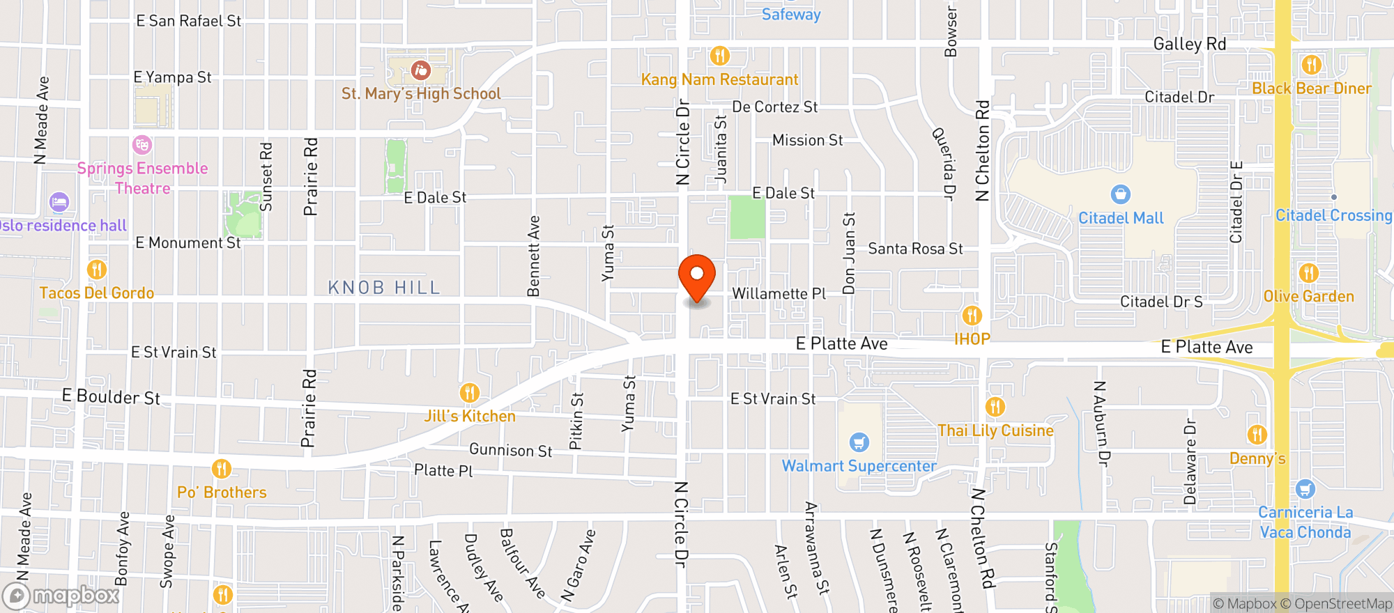 Map showing Kika Kush
