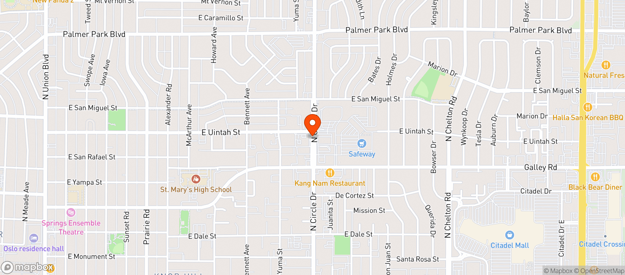 Map showing Circle Back Tap