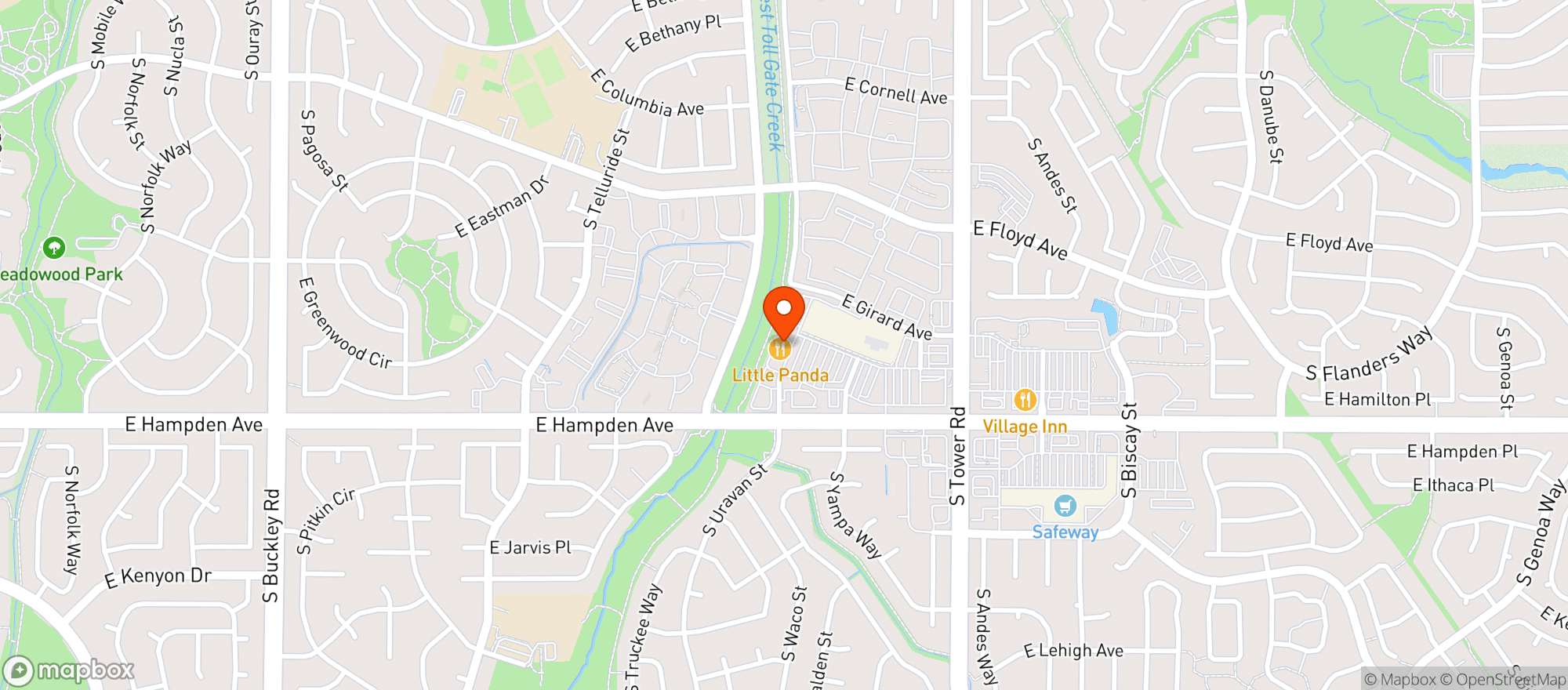 Map showing Hampden Crossing Liquors