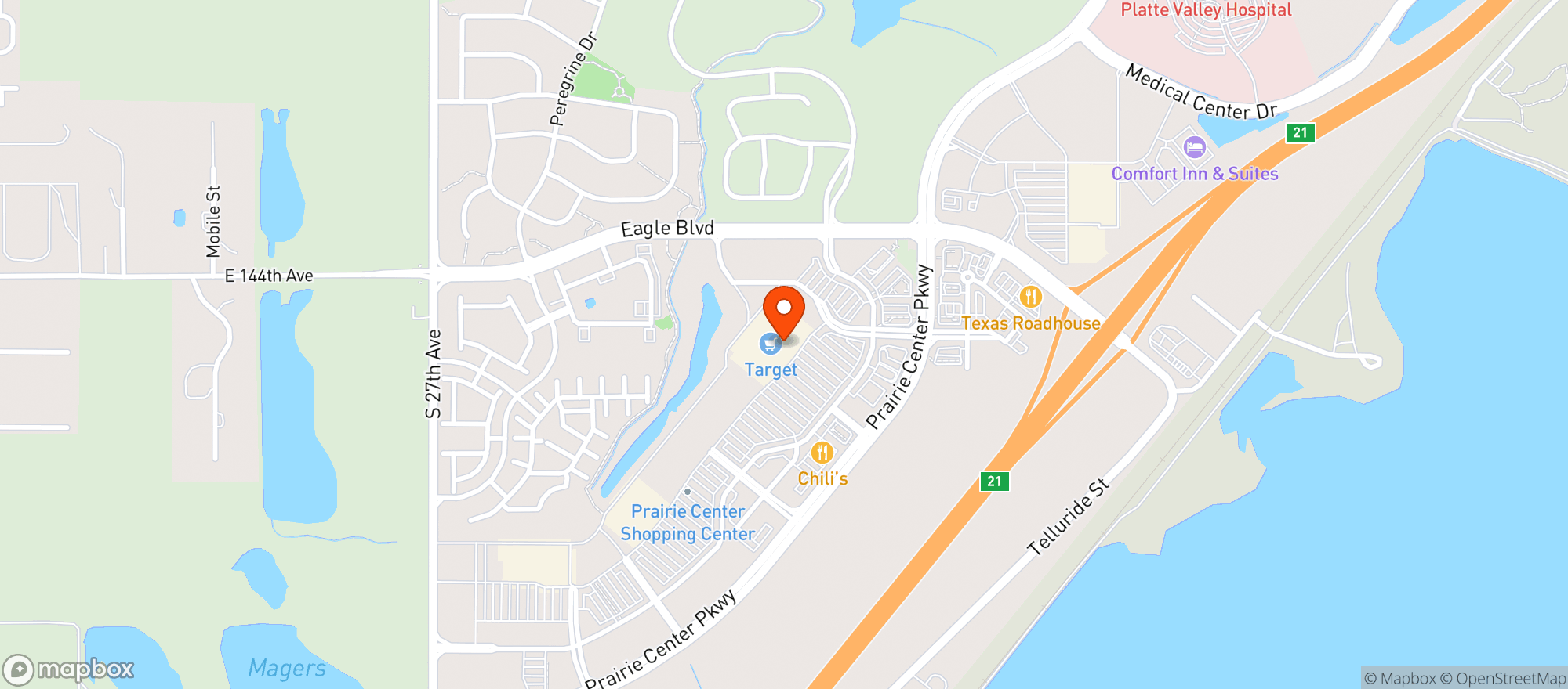 Map showing Target - Brighton