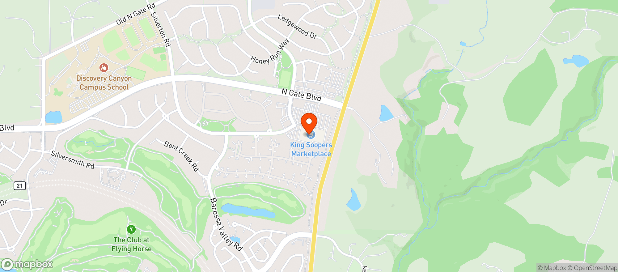 Map showing Kroger King Soopers