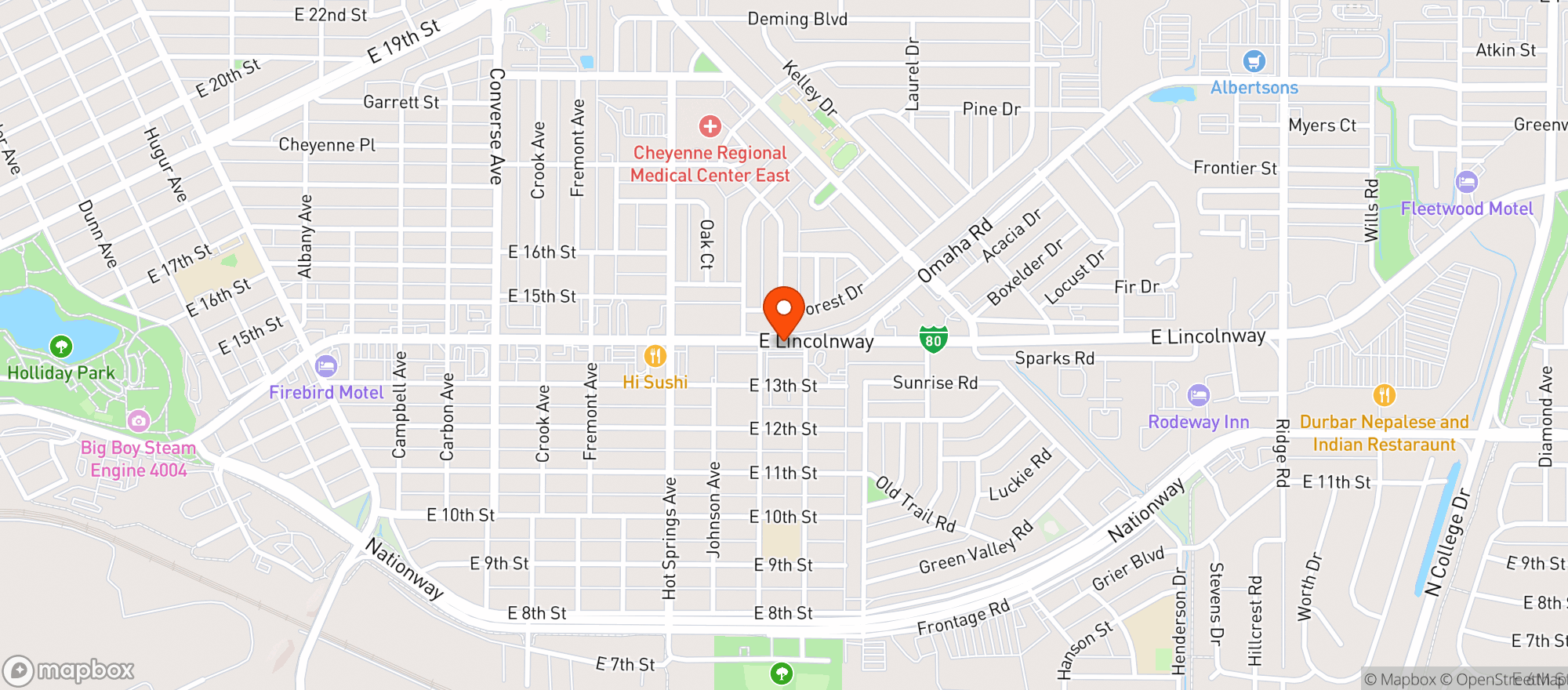 Map showing Lincolnway Liquor