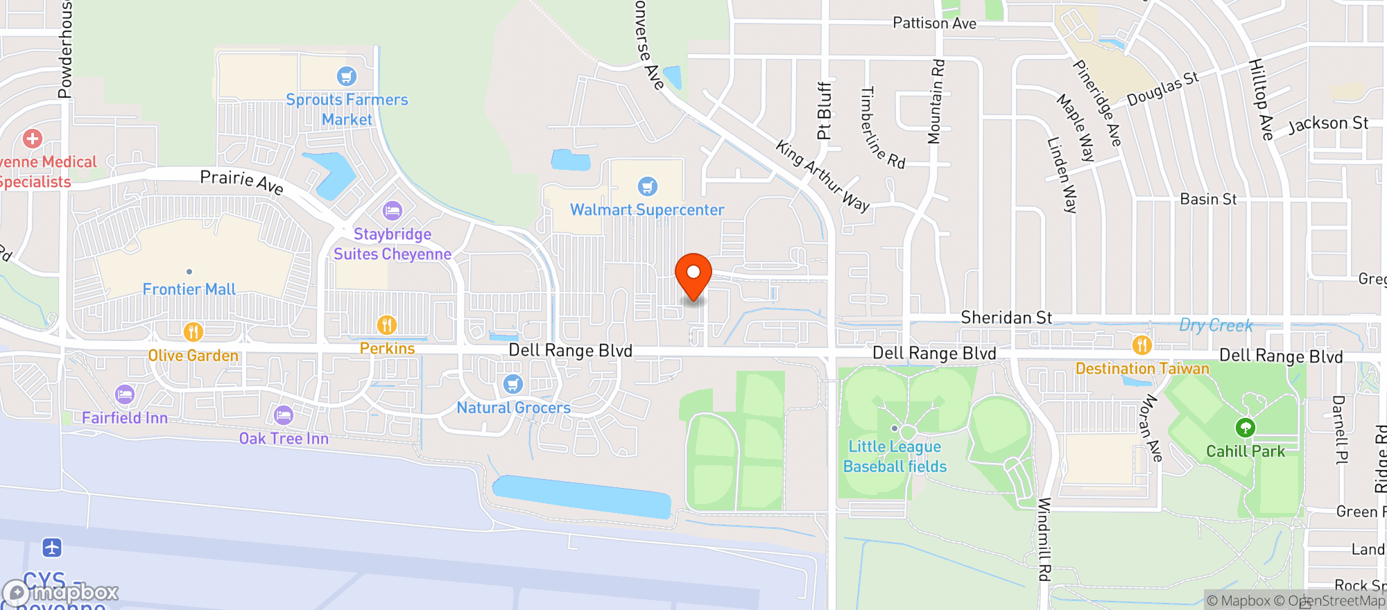 Map showing Wasabi Grill & Bar