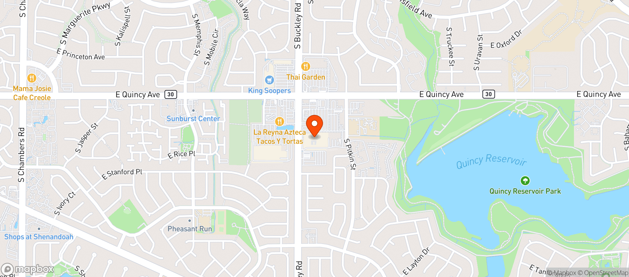 Map showing Target - Aurora SE