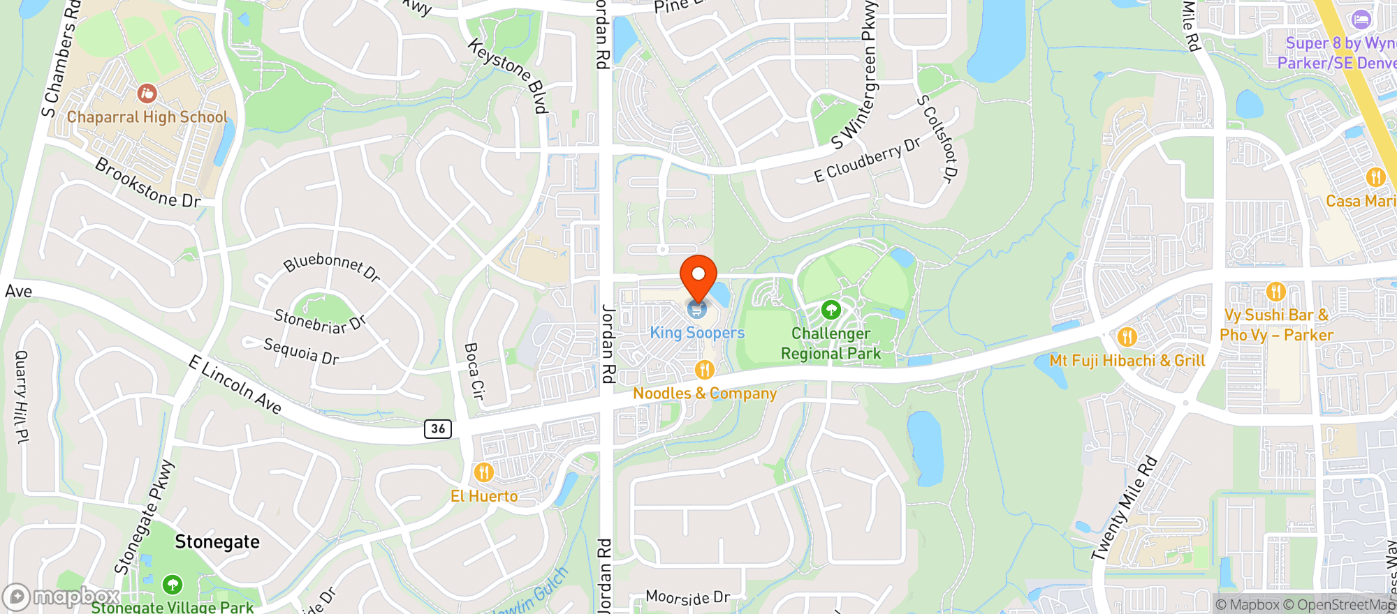 Map showing Kroger King Soopers