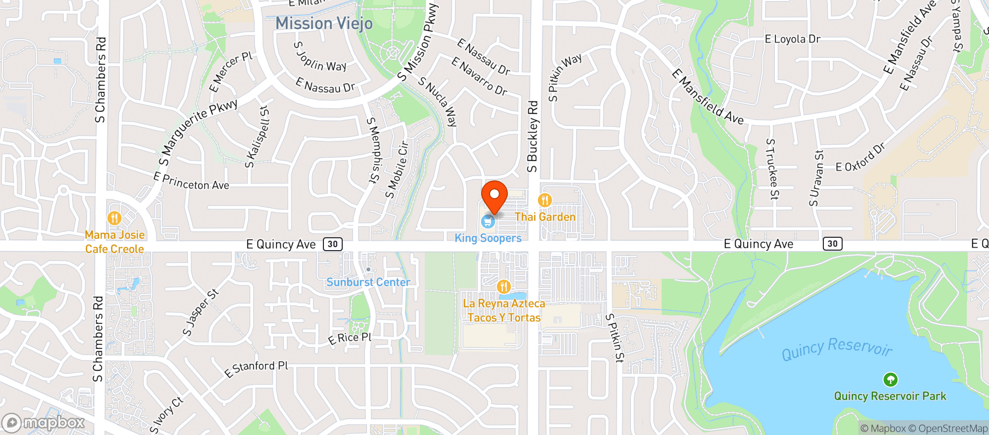 Map showing Kroger King Soopers