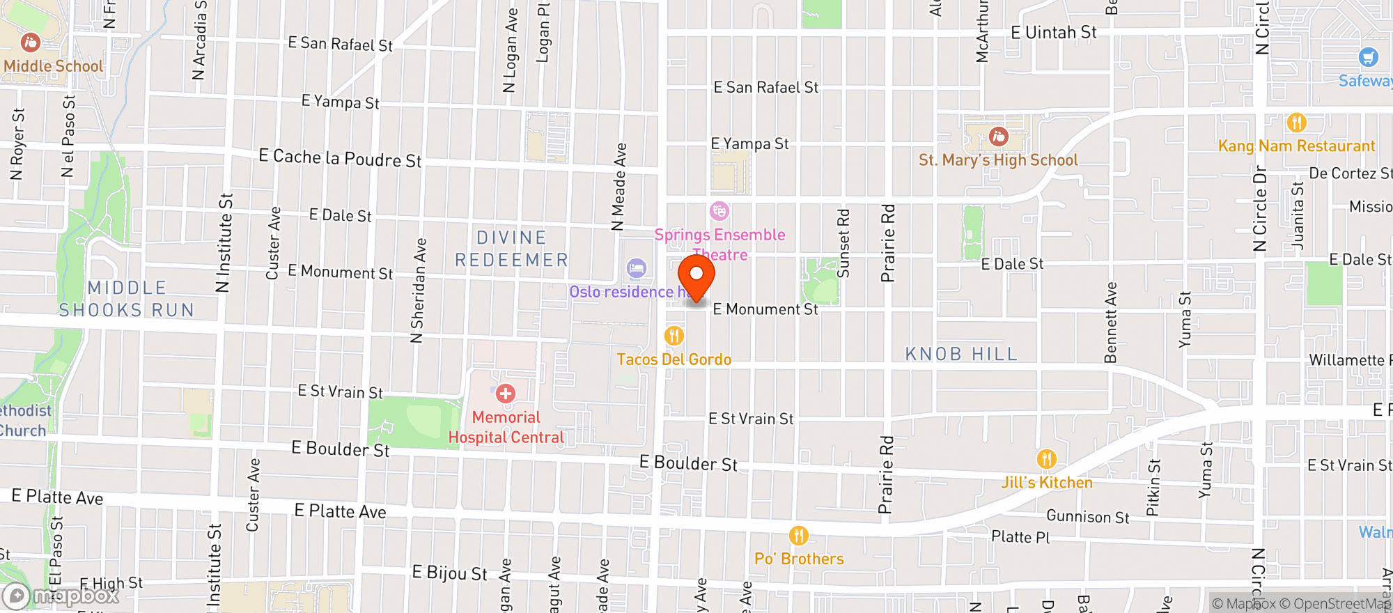 Map showing Finish Line Lounge