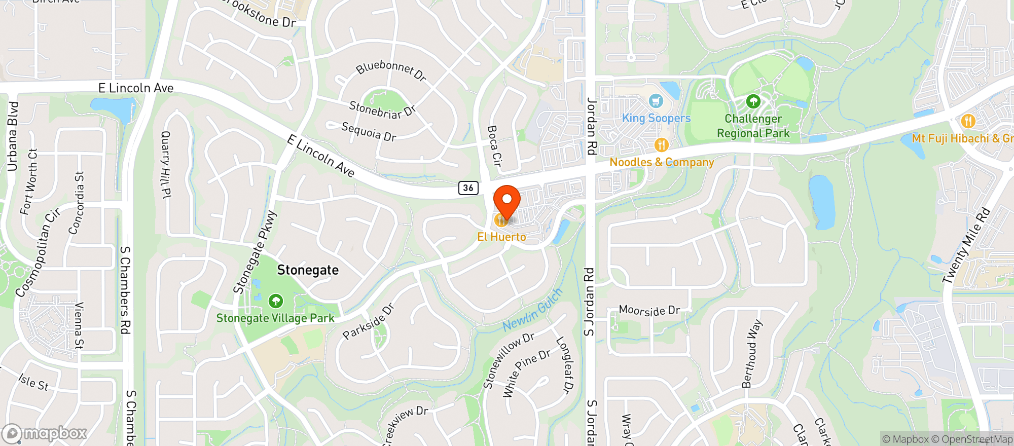 Map showing Keystone Liquors