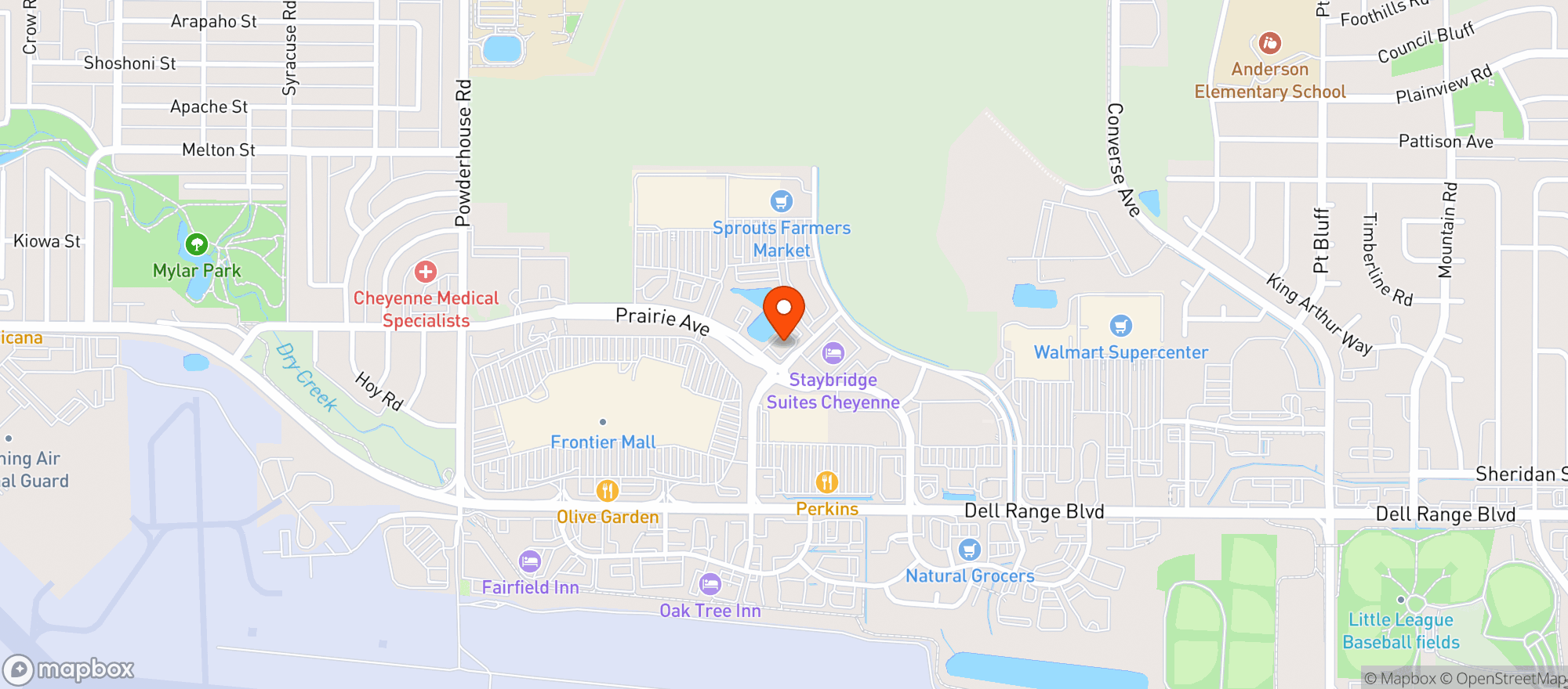 Map showing Buffalo Wild Wings Gril #403