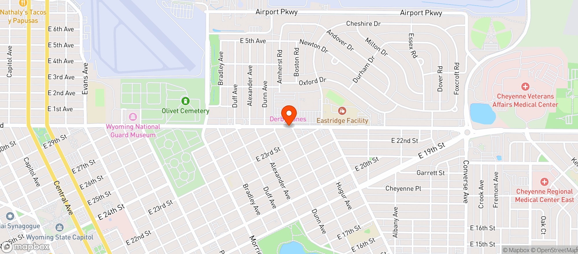 Map showing Derby Wine & Spirits