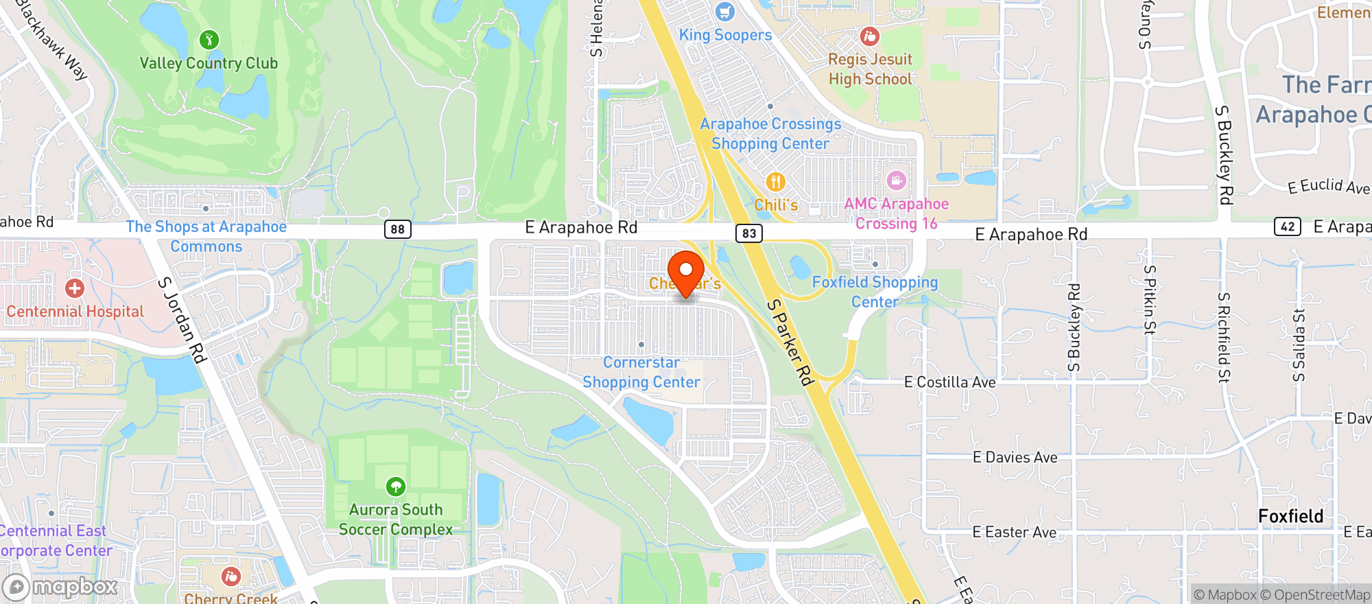 Map showing Target Store