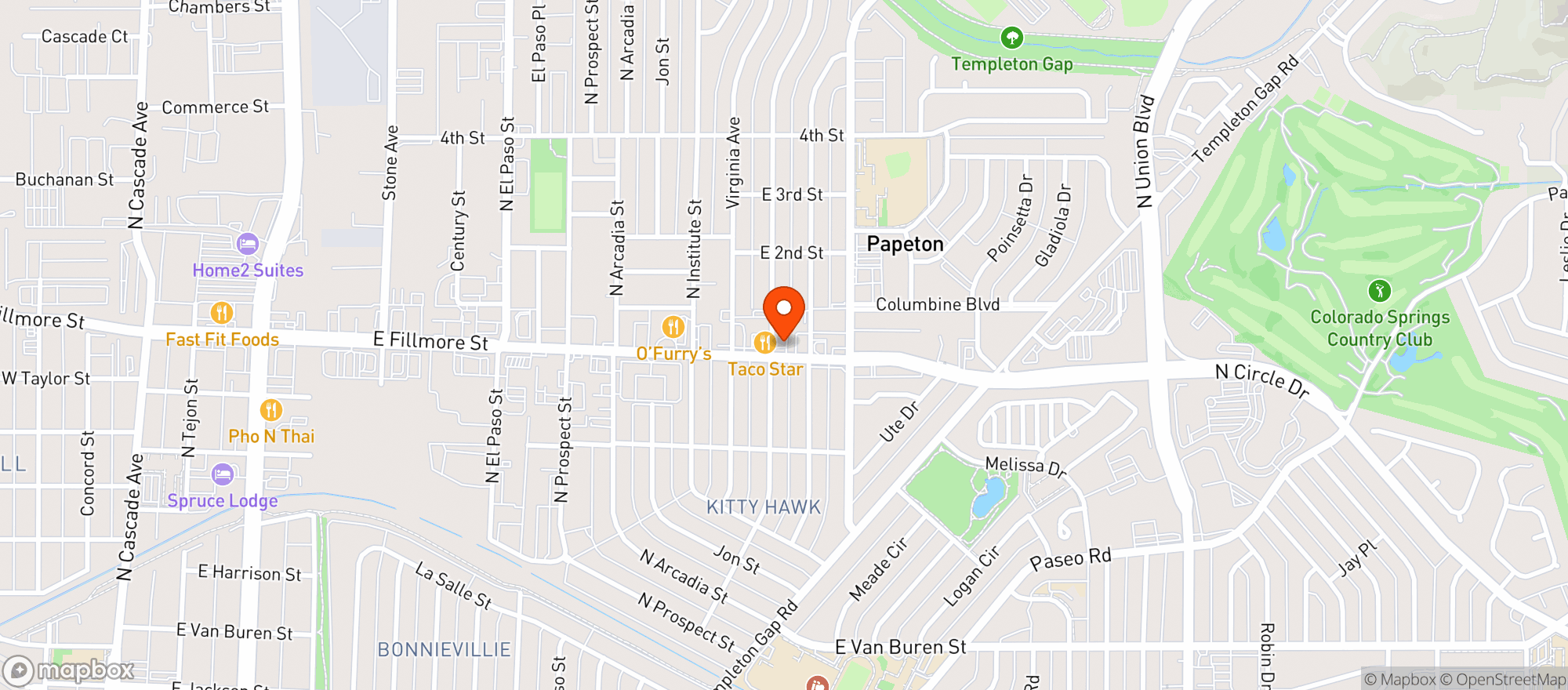 Map showing Epic Remedy Fillmore