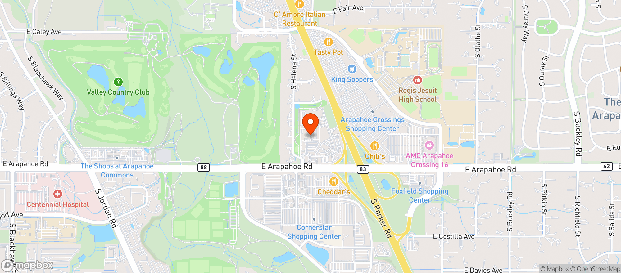 Map showing Davidsons - Centennial