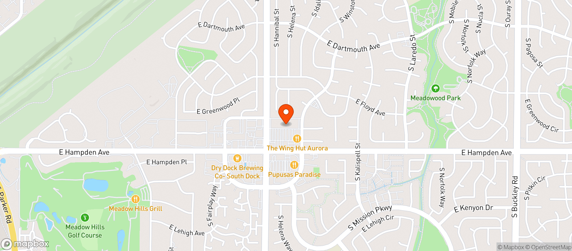 Map showing Hampden Liquors