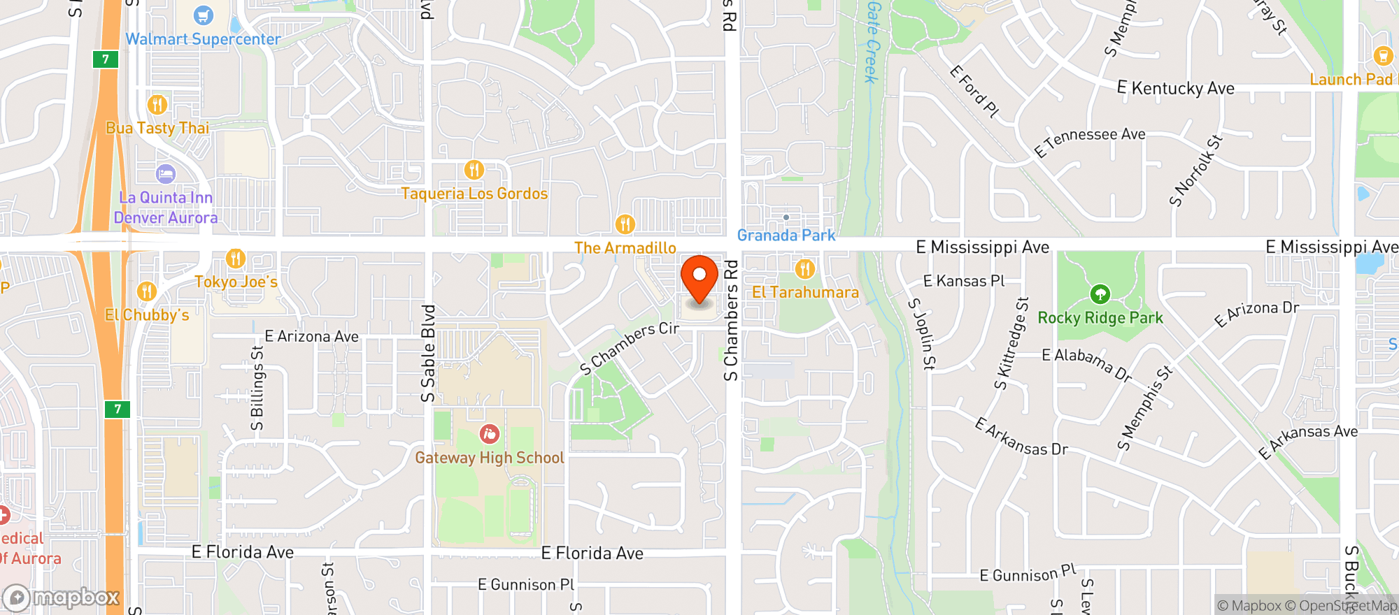 Map showing King Soopers