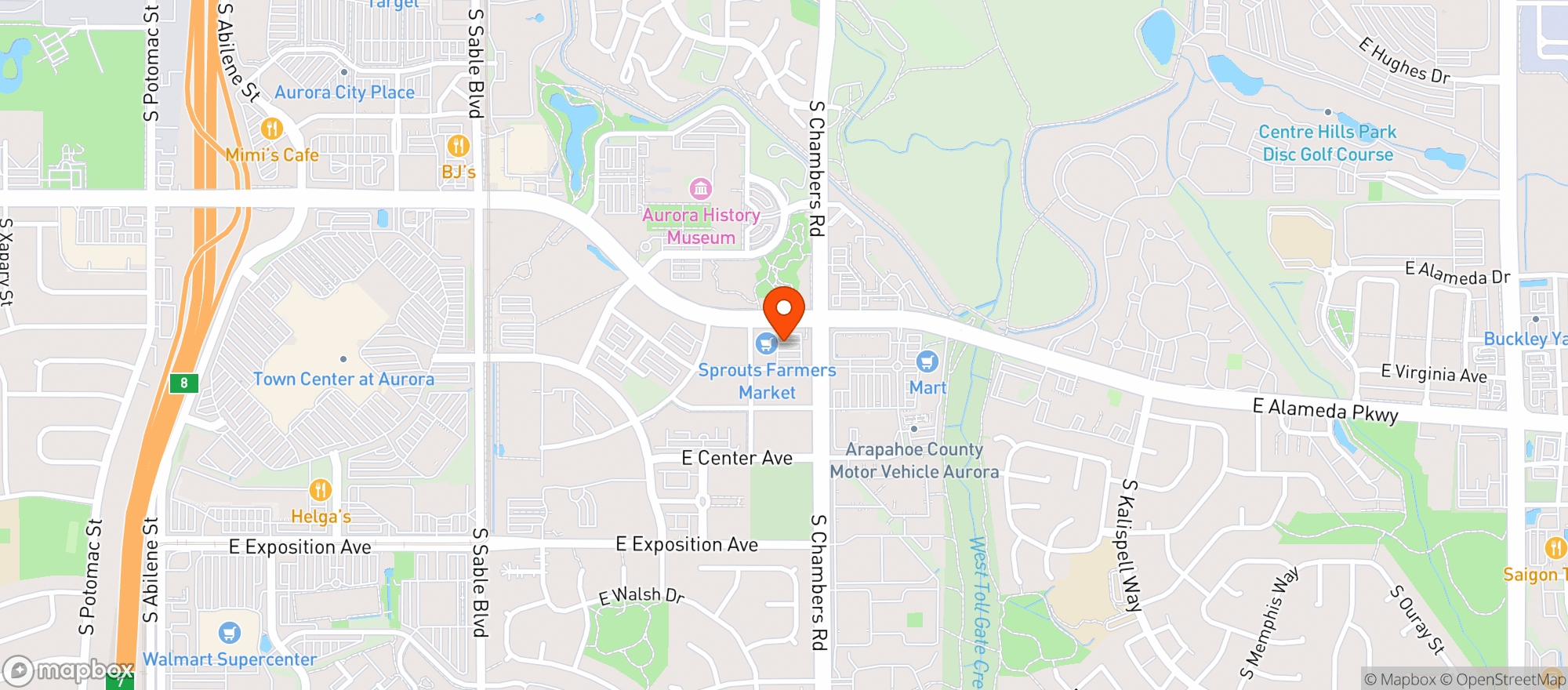 Map showing Sprouts Farmers Market