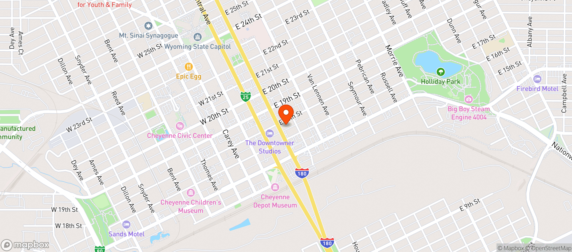 Map showing Blue Raven Brewery