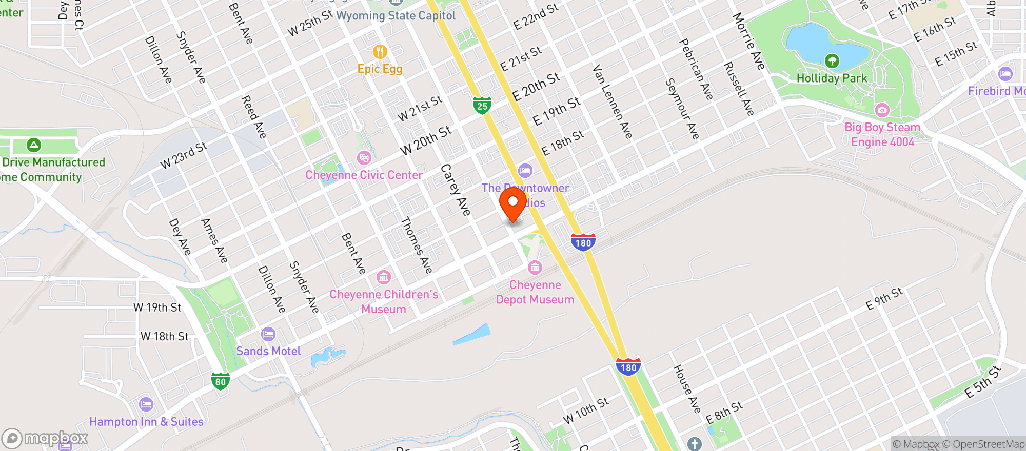 Map showing Paramount Ballroom