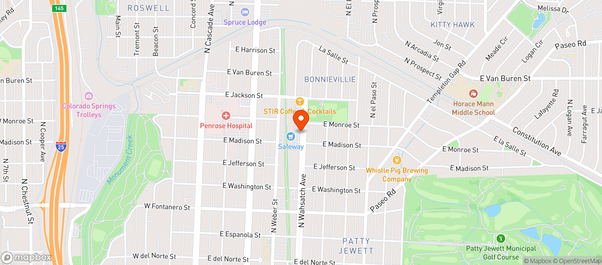 Map showing Safeway