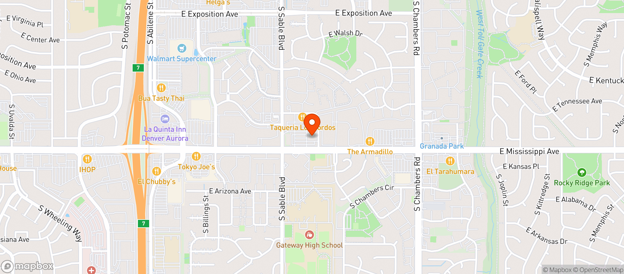 Map showing Shanas Liquors