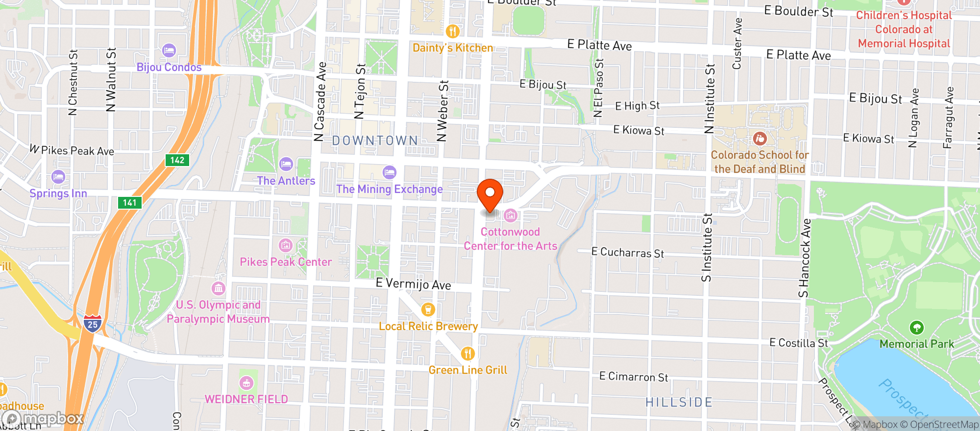 Map showing Downtown Fine Wine & Spirits