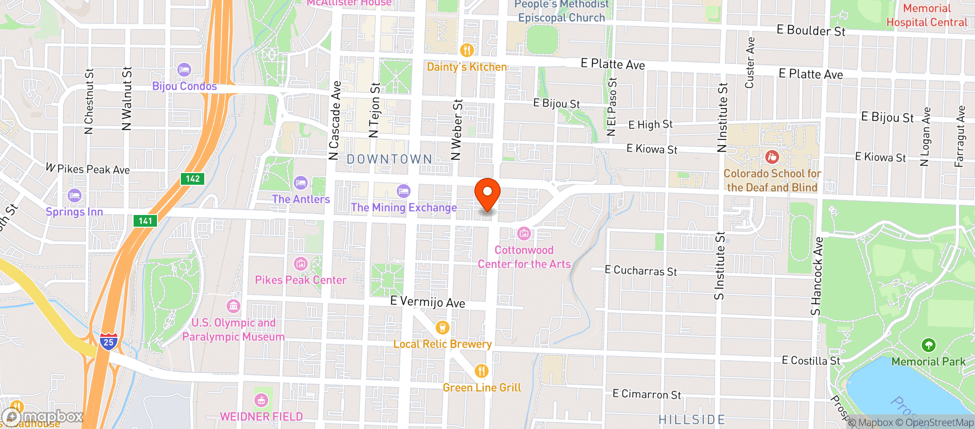 Map showing Eleven18