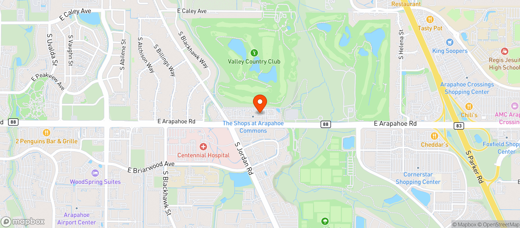 Map showing Starbuds Arapahoe